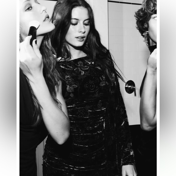 Zara floral Velvet Maxi Dress - Picture 4 of 6